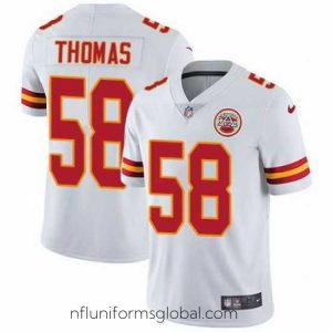 Exquisite Nike Chiefs #58 Derrick Thomas White Mens Stitched NFL Vapor Untouchable Limited Jersey