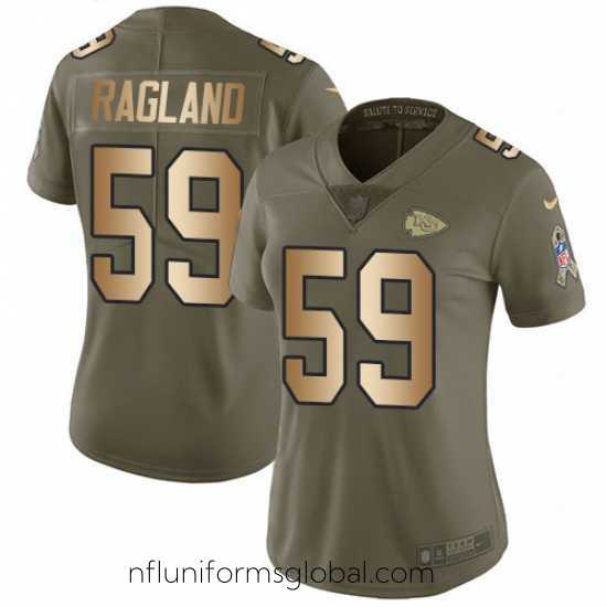 Irresistible Nike Chiefs #59 Reggie Ragland Olive Gold Womens Stitched NFL Limited 2017 Salute to Service Jersey