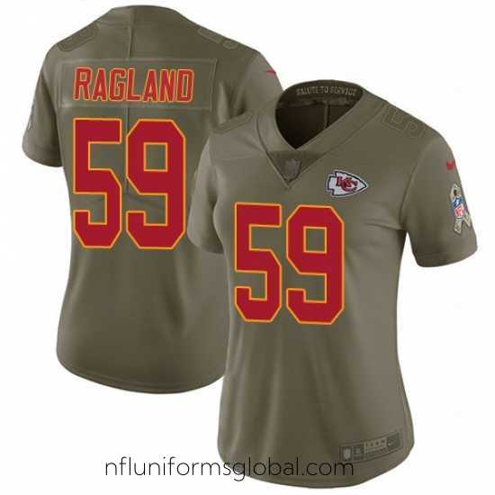 Stunning Nike Chiefs #59 Reggie Ragland Olive Womens Stitched NFL Limited 2017 Salute to Service Jersey
