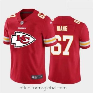 Divine Nike Chiefs 67 Lucas Niang Red Team Big Logo Vapor Untouchable Limited Jersey
