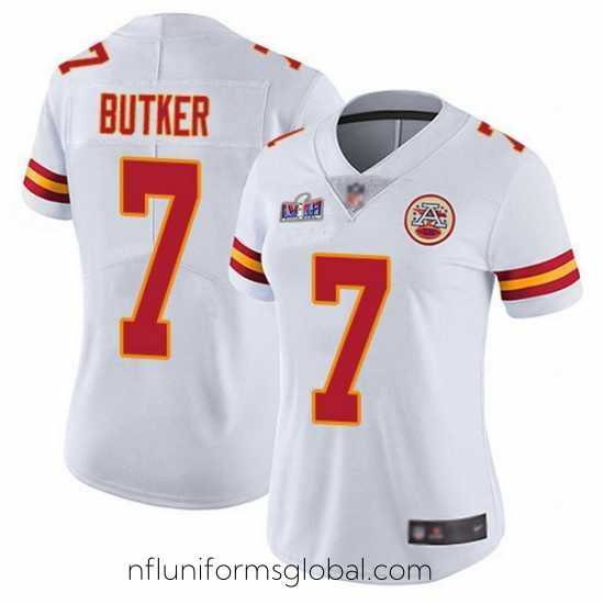 Irresistible Nike Chiefs 7 Harrison Butker White Bound Stitched NFL Vapor Untouchable Limited 2024 Super Bowl LVIII Jersey