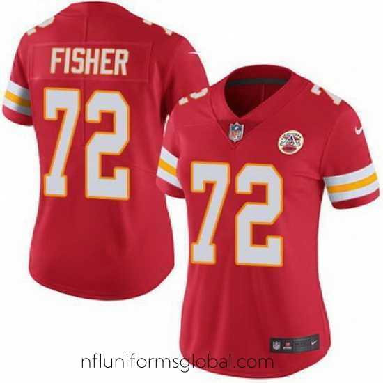 Enchanting Nike Chiefs #72 Eric Fisher Red Team Color Womens Stitched NFL Vapor Untouchable Limited Jersey
