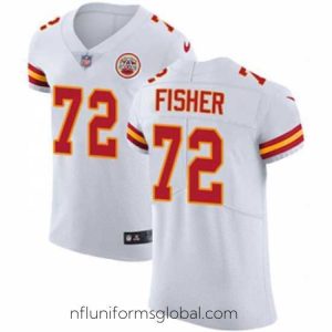 Captivating Nike Chiefs #72 Eric Fisher White Mens Stitched NFL Vapor Untouchable Elite Jersey