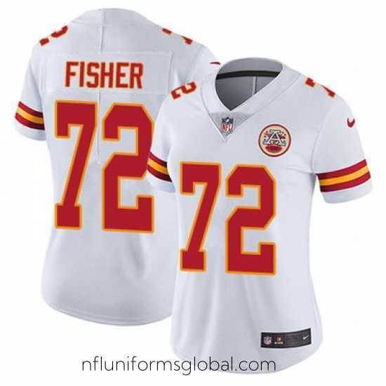 Divine Nike Chiefs #72 Eric Fisher White Womens Stitched NFL Vapor Untouchable Limited Jersey