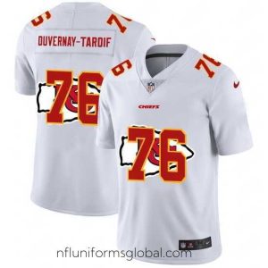Gorgeous Nike Chiefs 76 Laurent Duvernay Tardif White Shadow Logo Limited Jersey