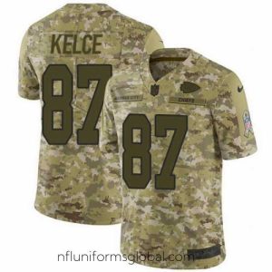 Divine Nike Chiefs #87 Travis Kelce Camo Mens Stitched NFL Limited 2018 Salute To Service Jersey