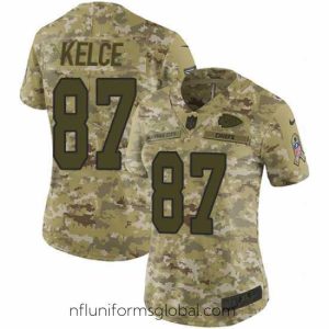Exquisite Nike Chiefs #87 Travis Kelce Camo Stitched NFL Limited 2018 Salute to Service Jersey