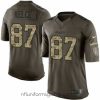Alluring Nike Chiefs #87 Travis Kelce Green Stitched NFL Limited Salute to Service Jersey