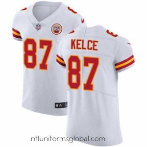 Ravishing Nike Chiefs #87 Travis Kelce White Mens Stitched NFL Vapor Untouchable Elite Jersey