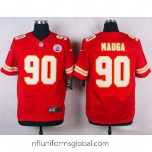 Captivating Nike Chiefs #90 Josh Mauga Red Team Color Mens Stitched NFL Elite Jersey