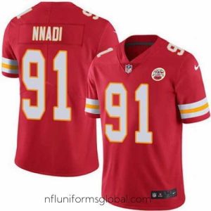 Captivating Nike Chiefs #91 Derrick Nnadi Red Team Color Mens Stitched NFL Vapor Untouchable Limited Jersey
