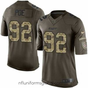Captivating Nike Chiefs #92 Dontari Poe Green Stitched NFL Limited Salute to Service Jersey