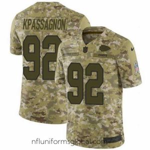 Stunning Nike Chiefs #92 Tanoh Kpassagnon Camo Mens Stitched NFL Limited 2018 Salute To Service Jersey