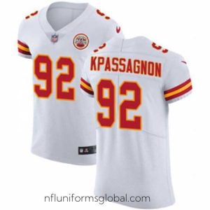 Stunning Nike Chiefs #92 Tanoh Kpassagnon White Mens Stitched NFL Vapor Untouchable Elite Jersey