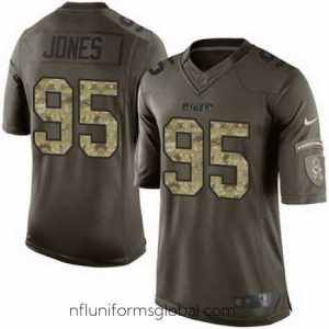 Gorgeous Nike Chiefs #95 Chris Jones Green Mens Stitched NFL Limited Salute to Service Jersey