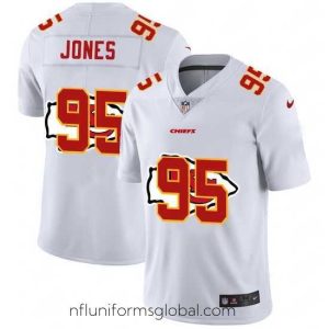 Exquisite Nike Chiefs 95 Chris Jones White Shadow Logo Limited Jersey