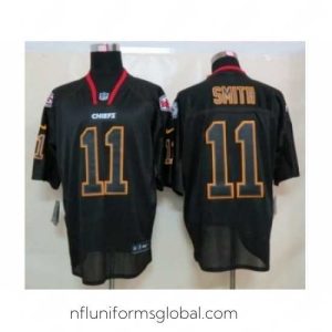 Ravishing Nike Kansas City Chiefs 11 Alex Smith Black Elite Lights Out NFL Jersey