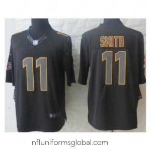 Captivating Nike Kansas City Chiefs 11 Alex Smith Black Limited Impact NFL Jersey