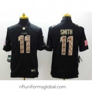 Enchanting Nike Kansas City Chiefs 11 Alex Smith Black Limited Salute to Service NFL Jersey
