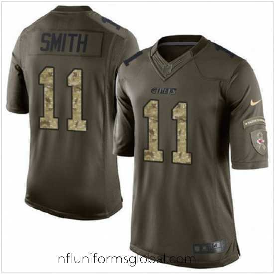 Exquisite Nike Kansas City Chiefs #11 Alex Smith Green 27s Stitched NFL Limited Salute to Service Jersey