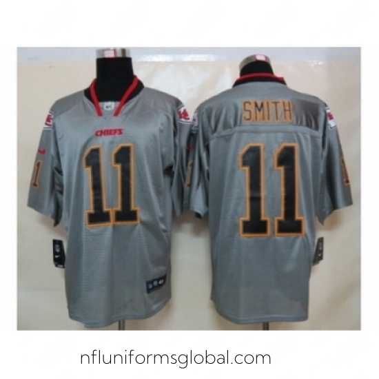 Enchanting Nike Kansas City Chiefs 11 Alex Smith Grey Elite Lights Out NFL Jersey
