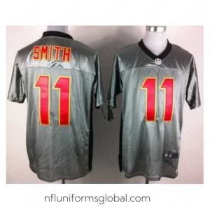 Exquisite Nike Kansas City Chiefs 11 Alex Smith Grey Elite Shadow NFL Jersey