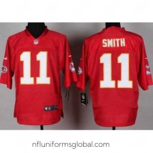 Ravishing Nike Kansas City Chiefs 11 Alex Smith Red Elite QB Fashion NFL Jersey