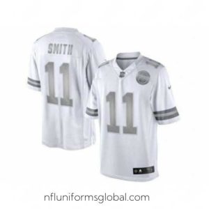 Exquisite Nike Kansas City Chiefs 11 Alex Smith White Limited Platinum NFL Jersey