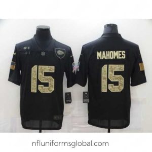 Sumptuous Nike Kansas City Chiefs 15 Patrick Mahomes Black Camo 2020 Salute To Service Limited Jersey