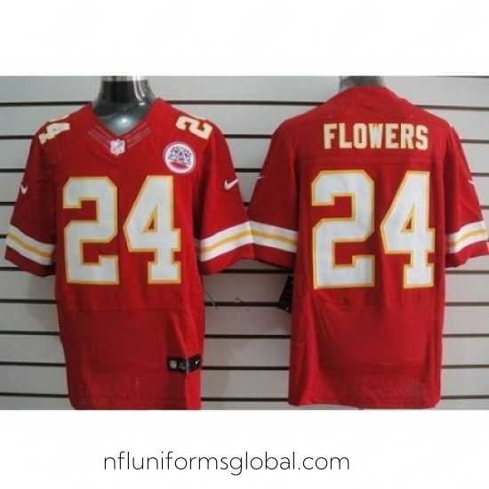 Exquisite Nike Kansas City Chiefs 24 Brandon Flowers Red Elite NFL Jersey