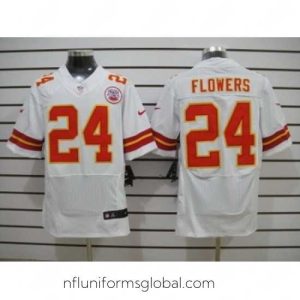 Stunning Nike Kansas City Chiefs 24 Brandon Flowers White Eilte NFL Jersey