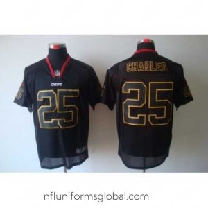 Enchanting Nike Kansas City Chiefs 25 Jamaal Charles Black Elite Lights Out NFL Jersey
