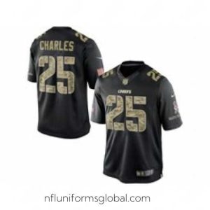Stunning Nike Kansas City Chiefs 25 Jamaal Charles Black Limited Salute To Service Jersey