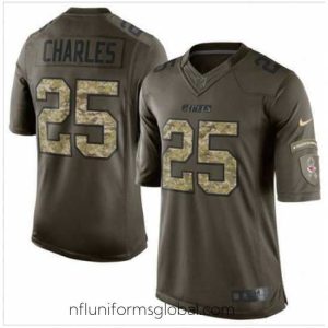 Irresistible Nike Kansas City Chiefs #25 Jamaal Charles Green 27s Stitched NFL Limited Salute to Service Jersey