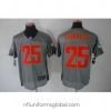 Sumptuous Nike Kansas City Chiefs 25 Jamaal Charles Grey Shadow Elite NFL Jersey