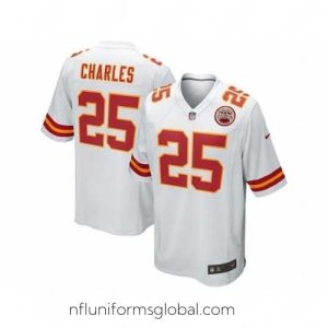 Exquisite Nike Kansas City Chiefs 25 Jamaal Charles White Game NFL Jersey