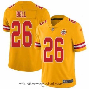 Exquisite Nike Kansas City Chiefs 26 Le 27Veon Bell Gold Stitched NFL Limited Inverted Legend Jersey