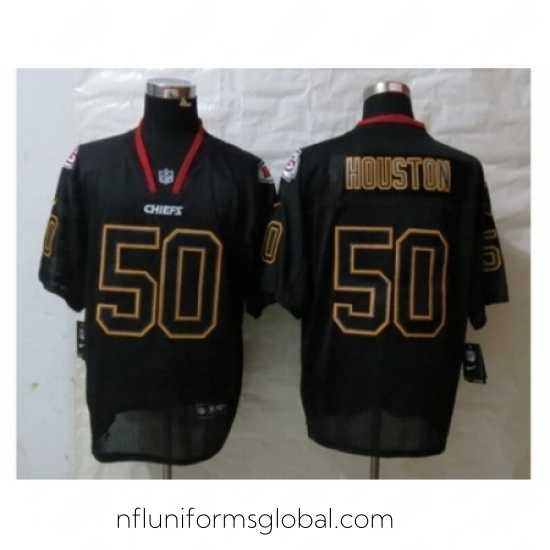 Alluring Nike Kansas City Chiefs 50 Justin Houston Black Elite Lights Out NFL Jersey