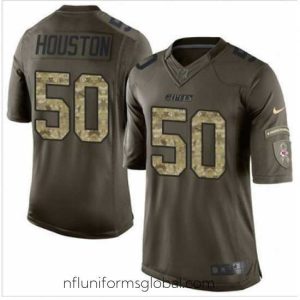 Gorgeous Nike Kansas City Chiefs #50 Justin Houston Green 27s Stitched NFL Limited Salute to Service Jersey