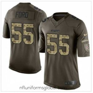 Captivating Nike Kansas City Chiefs #55 Dee Ford Green 27s Stitched NFL Limited Salute to Service Jersey