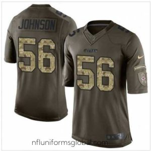 Sumptuous Nike Kansas City Chiefs #56 Derrick Johnson Green 27s Stitched NFL Limited Salute to Service Jersey