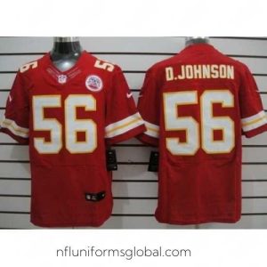 Divine Nike Kansas City Chiefs 56 Derrick Johnson Red Elite NFL Jersey
