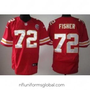 Divine Nike Kansas City Chiefs 72 Eric Fisher Red Elite NFL Jersey