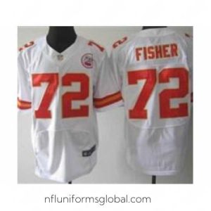 Enchanting Nike Kansas City Chiefs 72 Eric Fisher White Elite NFL Jersey