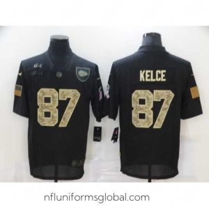 Irresistible Nike Kansas City Chiefs 87 Travis Kelce Black Camo 2020 Salute To Service Limited Jersey