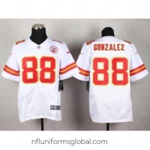 Captivating Nike Kansas City Chiefs 88 Tony Gonzalez White Elite NFL Jersey