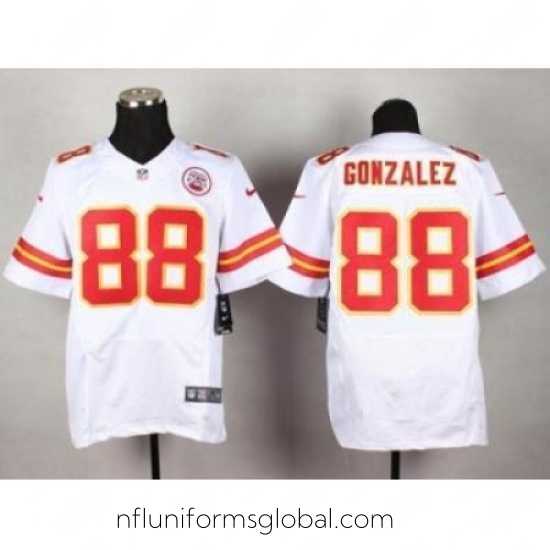 Captivating Nike Kansas City Chiefs 88 Tony Gonzalez White Elite NFL Jersey