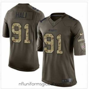 Divine Nike Kansas City Chiefs #91 Tamba Hali Green 27s Stitched NFL Limited Salute to Service Jersey