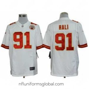 Exquisite Nike Kansas City Chiefs 91 Tamba Hali White LIMITED NFL Jersey
