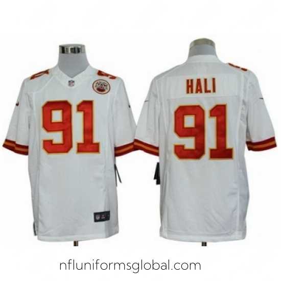 Exquisite Nike Kansas City Chiefs 91 Tamba Hali White LIMITED NFL Jersey